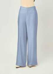 Elara Straight-Leg Pants - Powder Blue by Minnaba